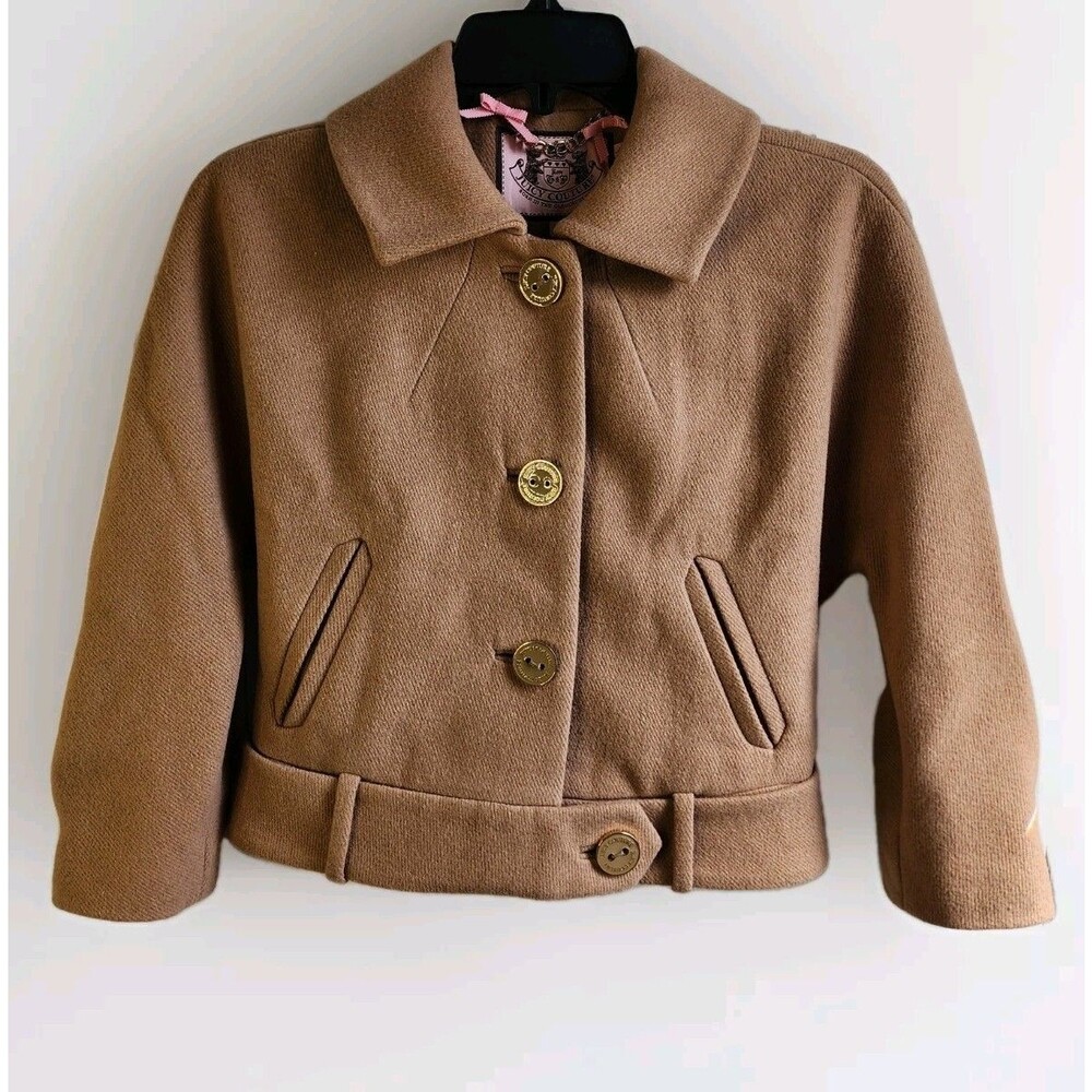 NEW Juicy Couture - Sweet Camel Jane Wool Blend Jacket - Size Small
